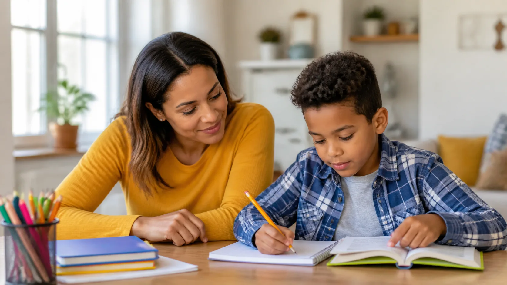 Parent asking questions while reviewing a child’s tutoring assessment plan